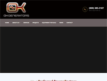 Tablet Screenshot of okgenerators.com